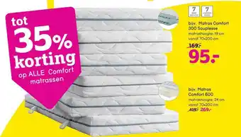 Leen Bakker Matras comfort 300 souplesse of matras comfort 600 aanbieding