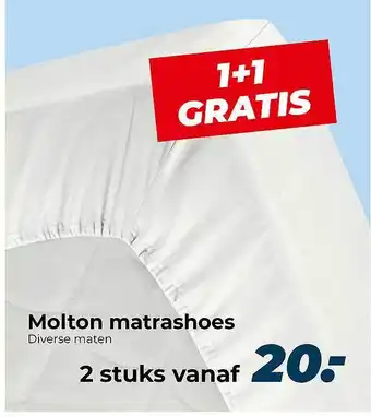 Beddenreus Molton matrashoes aanbieding