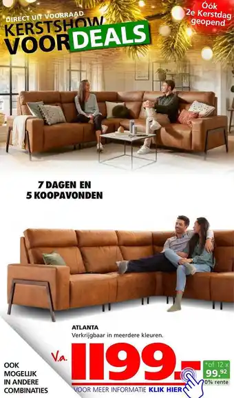 Seats and Sofas Atlanta hoekbank aanbieding