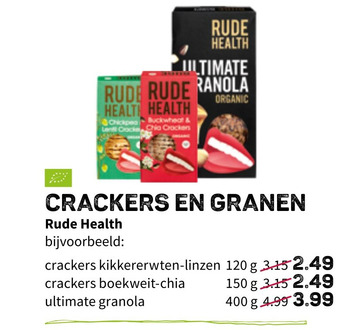 Ekoplaza Crackers en granen aanbieding