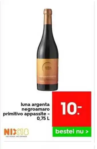 HEMA Luna argenta negroamaro primitivo appassite - 0,75l aanbieding