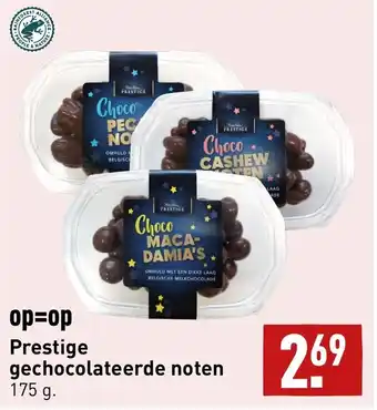 ALDI Prestige gechocolateerde noten 175g aanbieding