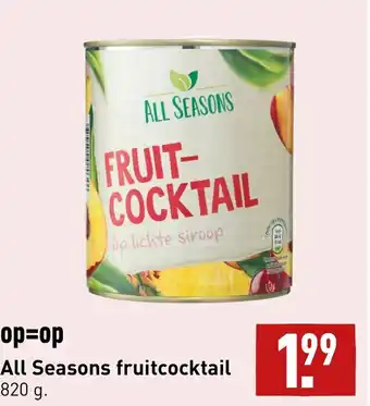 ALDI All seasons fruitcocktail 820g aanbieding