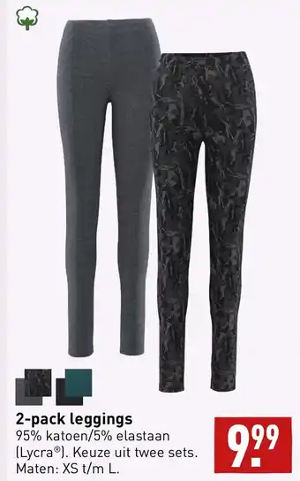 ALDI 2-pack leggings aanbieding