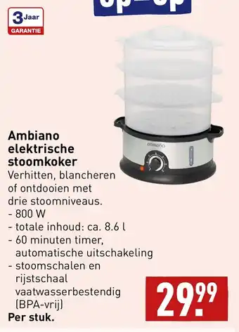 ALDI Ambiano elektrische stoomkoker aanbieding