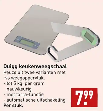 ALDI Quigg keukenweegschaal aanbieding