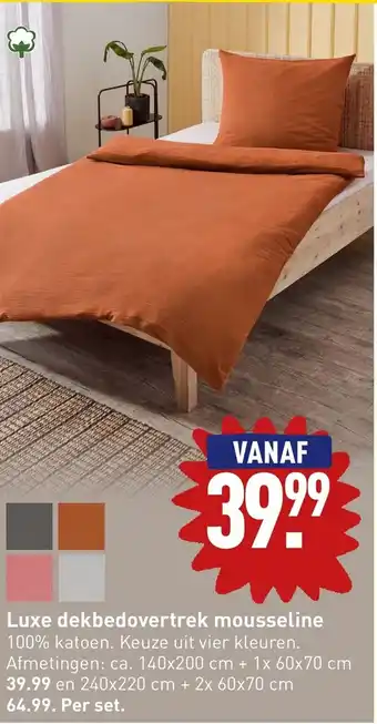 ALDI Luxe dekbedovertrek mousseline aanbieding