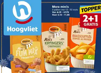 Hoogvliet Mora mini's 2+1 gratis aanbieding