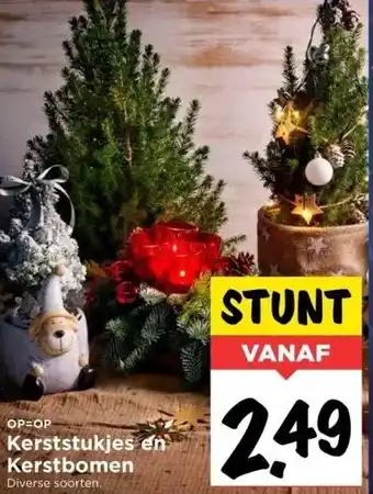 Vomar Voordeelmarkt Kerststukjes en kerstbomen aanbieding