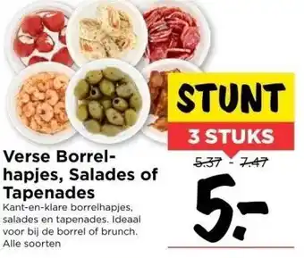 Vomar Voordeelmarkt Verse borrelhapjes, salades of tapenades aanbieding