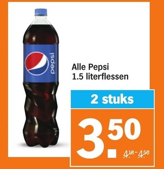 Albert Heijn Alle Pepsi 1.5 literflessen 2 stuks aanbieding