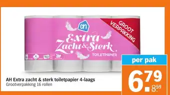 Albert Heijn AH Extra zacht & sterk toiletpapier 4-laags aanbieding