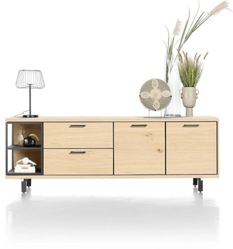 Henders & Hazel Ridgefield, dressoir 230 cm. - 2-deuren + 2-laden + 2-niches (+ led) - natural aanbieding