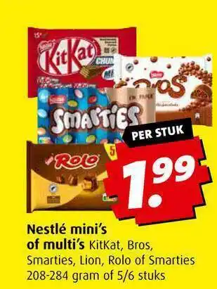 Boni Nestlé mini's of multi's aanbieding