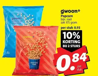 Boni Gwoon popcorn aanbieding