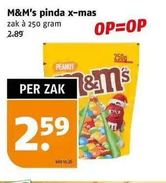 Poiesz M&m's pinda x-mas aanbieding