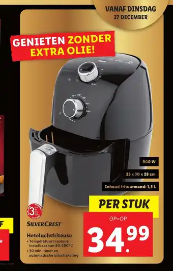 Lidl SilverCrest Heteluchtfriteuse per stuk aanbieding