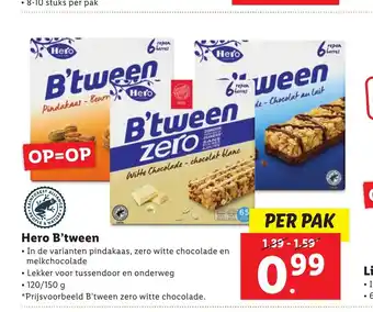 Lidl Hero B'tween 120-150 g per pak aanbieding