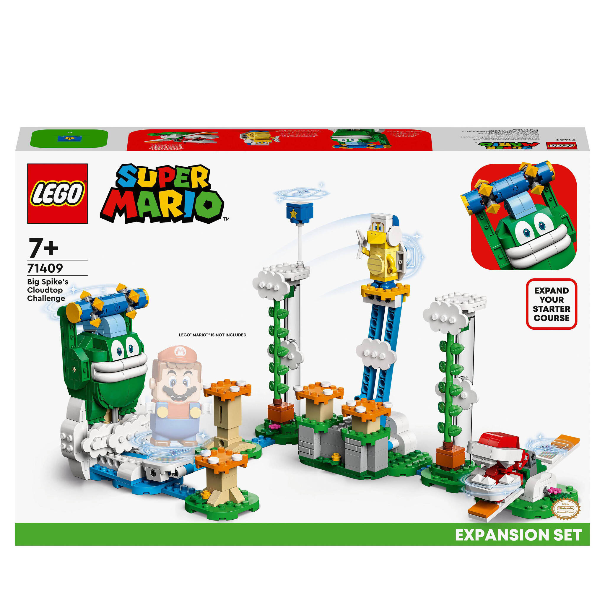 Lego super mario uitbreidingsset: reuzen-spikes wolkentop uitdaging 71409  aanbieding bij Wehkamp