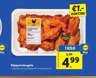 Lidl Kippenvleugels 1 kilo aanbieding