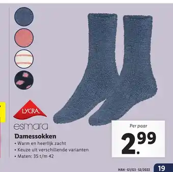 Lidl Esmara Damessokken maten: 35 t/m 42 aanbieding