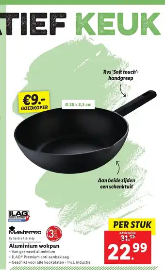 Lidl Aluminium wokpan 28 x 8,5 cm per stuk aanbieding