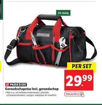 Lidl Parkside Gereedschapstas incl. gereedschap 23-delig aanbieding