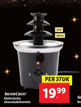 Lidl SilverCrest Elektrische chocoladefontein per stuk aanbieding