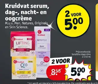 Kruidvat Sensitive dagcreme 2 x 50 ml aanbieding