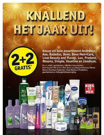 Kruidvat Keuze uit hele assortiment Andrelon, Axe, Badedas, Dove, Dove Men+Care, Love Beauty and Planet, Lux, Prodent, Rexona, Simple aanbieding