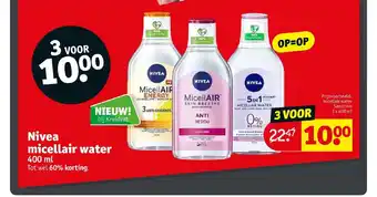 Kruidvat Nivea micellair water 400 ml aanbieding