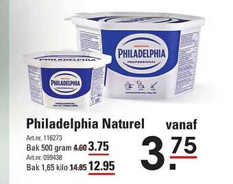 Sligro Philadelphia naturel aanbieding