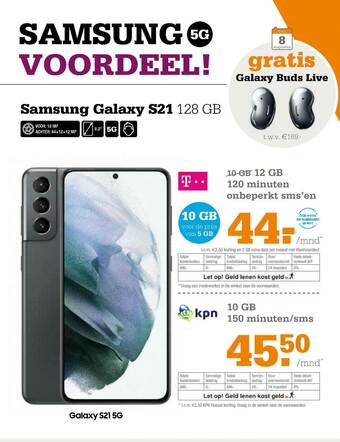 Telecombinatie Samsung galaxy s21 128 gb aanbieding