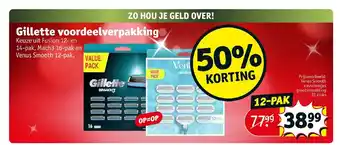 Kruidvat Gillette voordeelverpakking 12-pak aanbieding