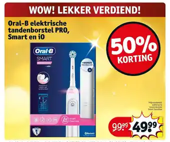 Kruidvat Oral-B elektrische tandenborstel PRO, Smart en i0 aanbieding