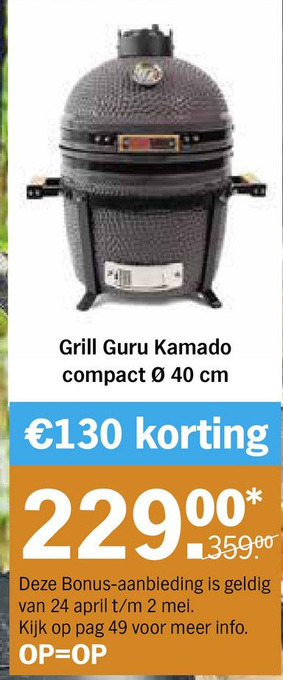 Albert Heijn Grill Guru Kamado compact Ø 40 cm aanbieding