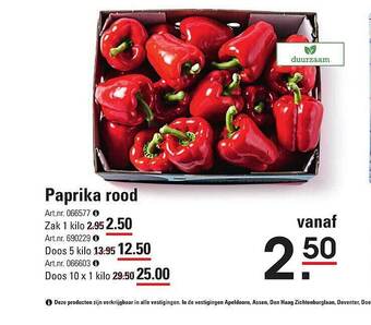 Sligro Paprika rood aanbieding