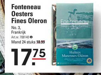 Sligro Fonteneau oesters fines oleron aanbieding