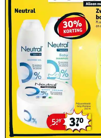 Kruidvat Neutral baby shampoo 250 ml aanbieding