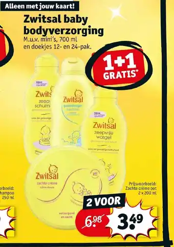 Kruidvat Zwitsal baby bodyverzorging aanbieding