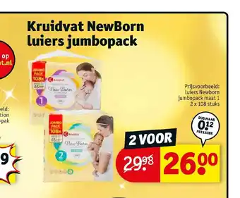 Kruidvat NewBorn luiers jumbopack aanbieding