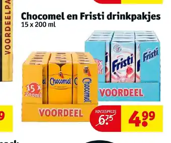 Kruidvat Chocomel en Fristi drinkpakjes 15 x 200 ml aanbieding