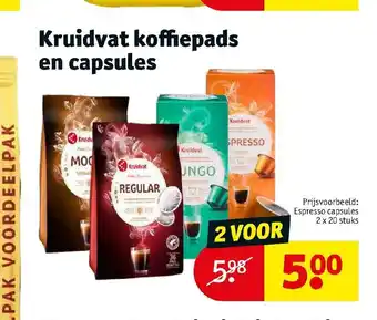 Kruidvat Koffiepads en capsules aanbieding