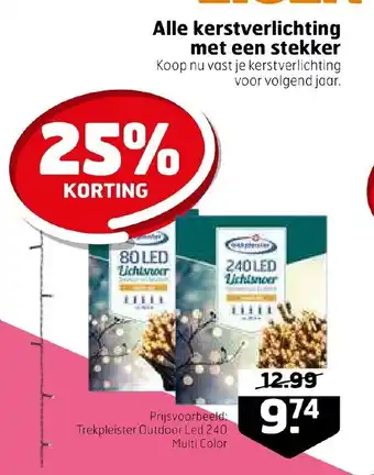 Trekpleister Alle kerstverlichting met een stekker aanbieding