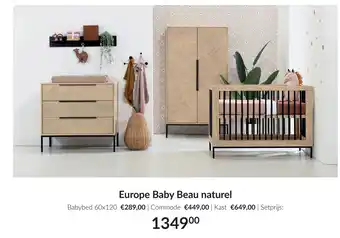 Babypark Europe baby beau naturel aanbieding