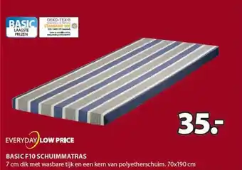 Jysk Basic f10 schuimmatras aanbieding