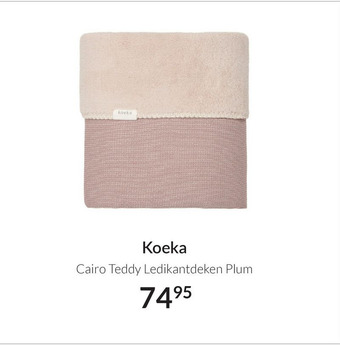 Babypark Koeka Cairo Teddy Ledikantdeken Plum aanbieding