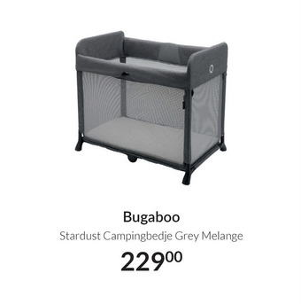 Babypark Bugaboo Stardust Campingbedje Grey Melange aanbieding