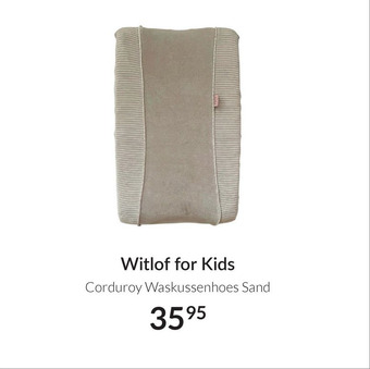 Babypark Witlof for Kids Corduroy Waskussenhoes Sand aanbieding