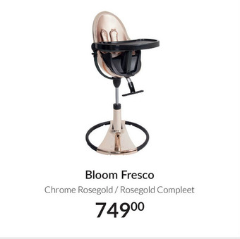 Babypark Bloom Fresco Chrome Rosegold/ Rosegold Compleet aanbieding